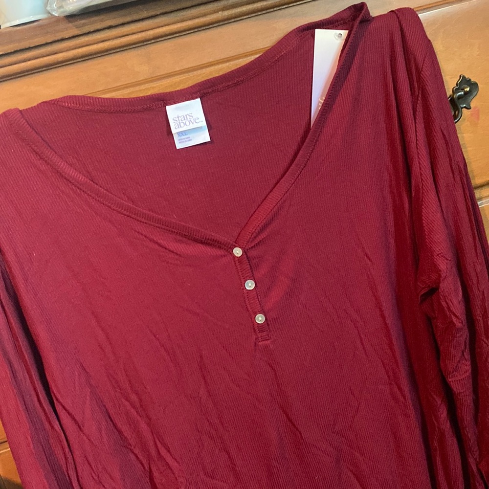 NWT Stars Above Henley Sleep Shirt